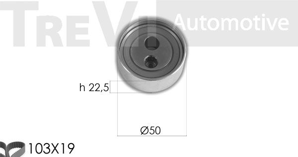 TREVI AUTOMOTIVE Hammashihnasarja KD1363